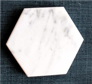 Marble Agate Stone Round Hexagon Marble Coaster Tray
