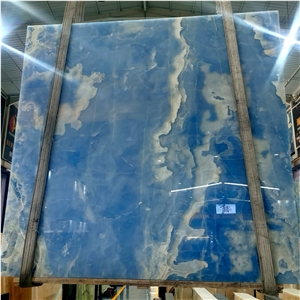 Natural Luxury Blue Onyx Slabs Ocean Blue Jade Ice Jade Onyx