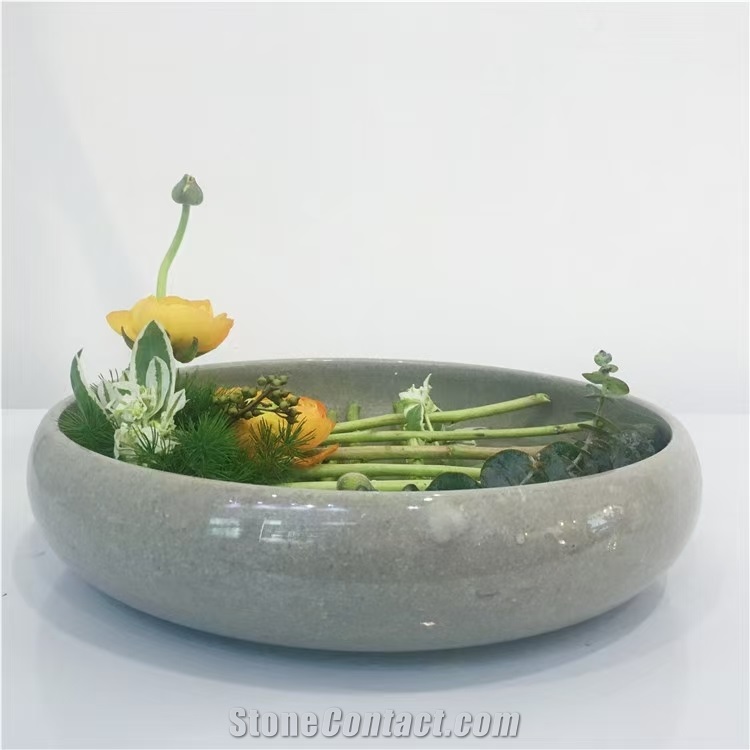 Natural Stone Marble Flower Vase Stone Art