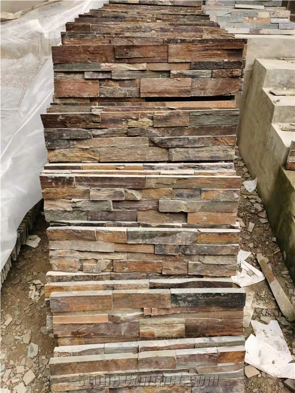 Rusty Slate Exterior Ledger Stone Stacked Stone Rock Veneer