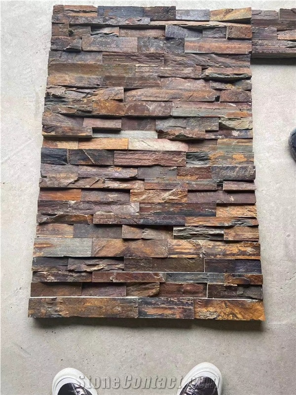 Rusty Slate Exterior Ledger Stone Stacked Stone Rock Veneer