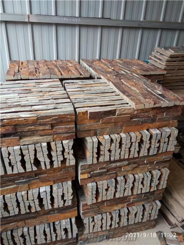 Rusty Slate Exterior Ledger Stone Stacked Stone Rock Veneer