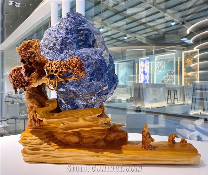 Sodalite Blue Granite Painting Mosaic Art Work