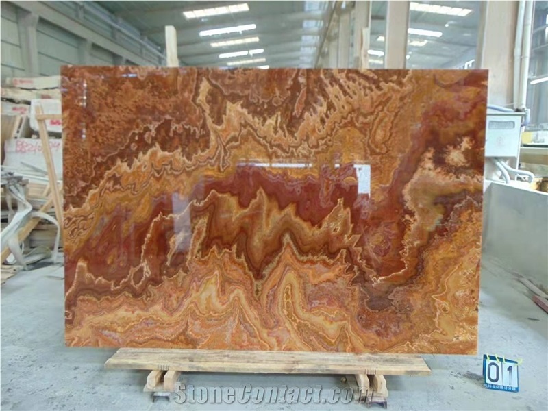 Turkish Tiger Onyx Red Onyx Slab