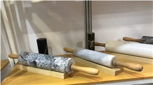 White Marble Grey Stone Dough Marble Noodle Rolling Pin