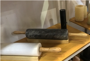 White Marble Grey Stone Dough Marble Noodle Rolling Pin
