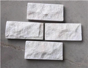White Quartzite Mushroom Split Wall Cladding Facade