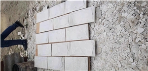 White Quartzite Mushroom Split Wall Cladding Facade