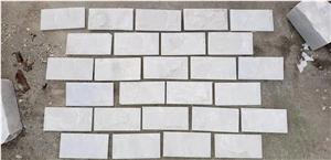 White Quartzite Mushroom Split Wall Cladding Facade