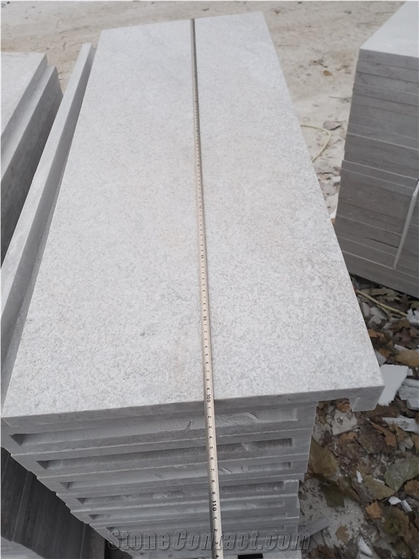 White Quartzite White Stone Drop Face Bullnose Swimming Pool