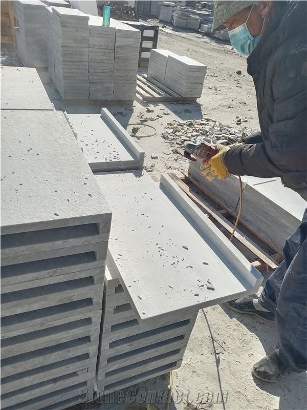 White Quartzite White Stone Drop Face Bullnose Swimming Pool