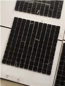 Wholesale Nero Marquina Marble Mosaic 2.5Cm Sqaure Mosaic Wholesale Nero Marquina Marble Mosaic 2.5Cm Sqaure Mosaic
