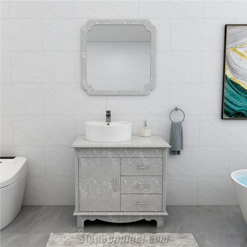 Artificial Marble Engineered Stone Bathroom Vanity Top