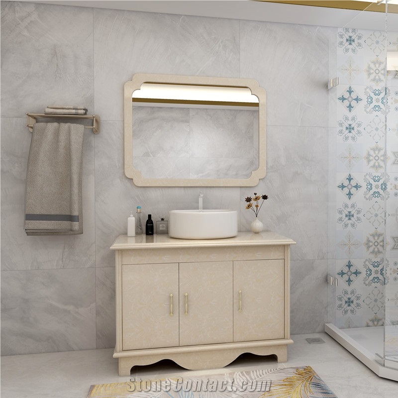 Single Hole Artificial Marble Bathroom Countertop