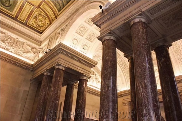 Brown/Green Marble Vasailles Columns