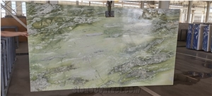 Lantian Emerald Green Quartzite Polished Slabs Lantian Emerald Green Quartzite Polished Slabs