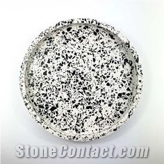 Terrazzo Around Tea Trays Plates Kitchen Decor