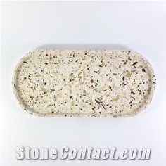Terrazzo Around Tea Trays Plates Kitchen Decor