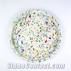 Terrazzo Around Tea Trays Plates Kitchen Decor