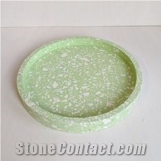 Terrazzo Around Tea Trays Plates Kitchen Decor