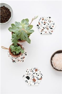 Terrazzo Artificial Around Coaster Kitchen Accessories