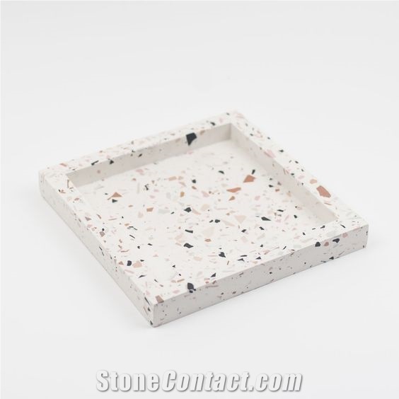 Terrazzo Tray Polished Multicolor Kitchen Set