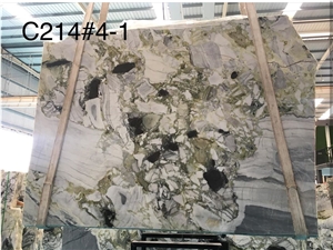 China Ice Green Jade Marble White Beauty Marble Slab