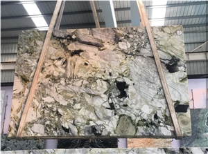 China Ice Green Jade Marble White Beauty Marble Slab