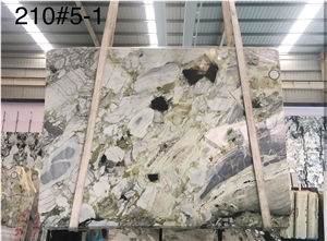 China Ice Green Jade Marble White Beauty Marble Slab