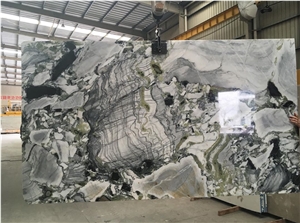 China Ice Green Jade Marble White Beauty Marble Slab
