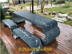 China Kowloon Jade Marble Garden Table Bench