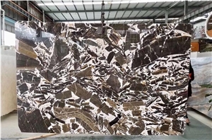 China Kylie Brown Marble Slab Kitchen Tile