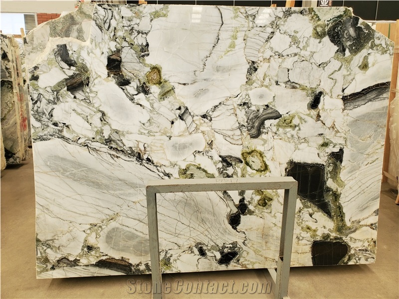 Chinese Gold Jade Green Marble High Quality Polished Slab