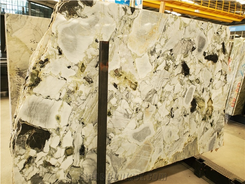 Chinese Gold Jade Green Marble High Quality Polished Slab