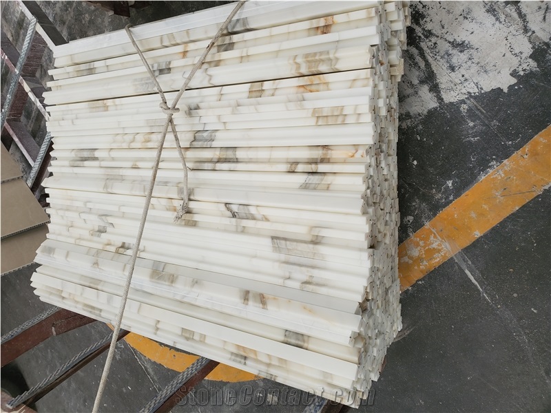 Gold Marble Skirting Board Calacatta Gold Line