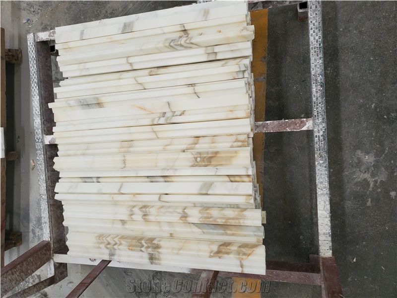Gold Marble Skirting Board Calacatta Gold Line
