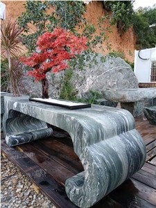 Green Marble China  Kowloon Jade Marble Street Bench