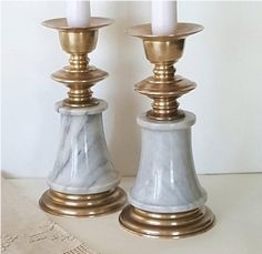 Itally Carrara White Marble Candle Jar Holder