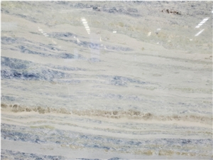 Luxury Brazil Crystal Blue Marble Polished Slab Tile