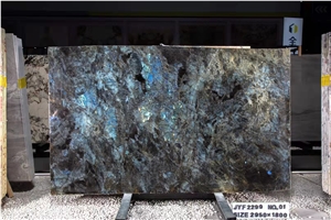 Madagascar Blue Lemurian Labradorite Granite Slab