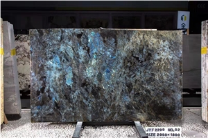 Madagascar Blue Lemurian Labradorite Granite Slab