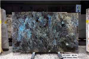 Madagascar Blue Lemurian Labradorite Granite Slab