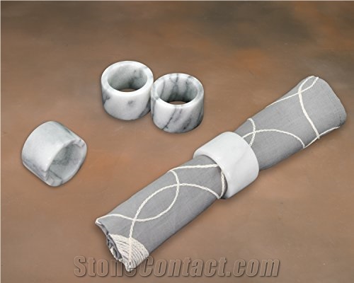 Napkin Ring White Marble For Hotel Decorative