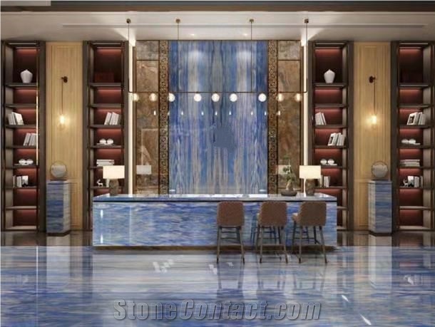 Natural Blue Sky Quartzite Wall Tile For Project