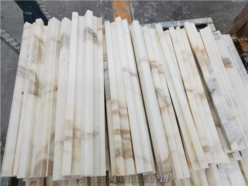 Natural Calacatta Gold Marble Skirting Board Line