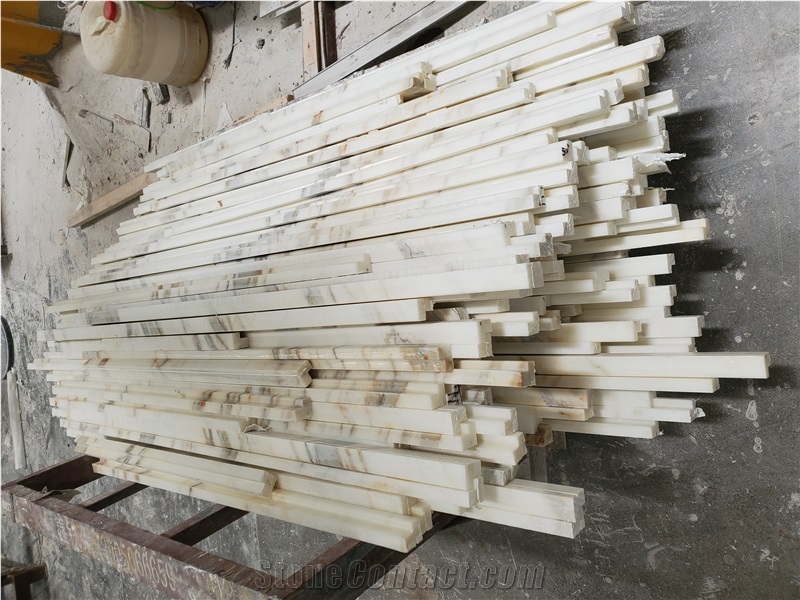 Natural Calacatta Gold Marble Skirting Board Line
