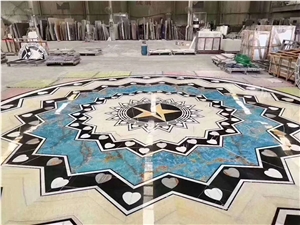 Natural Marble Decorative Flooring Round Medallion
