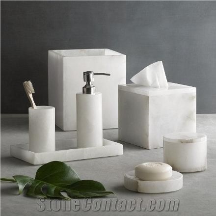 Natural Marble Design Hotel Bathroom Set Accessories
