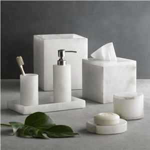 Natural Marble Design Hotel Bathroom Set Accessories