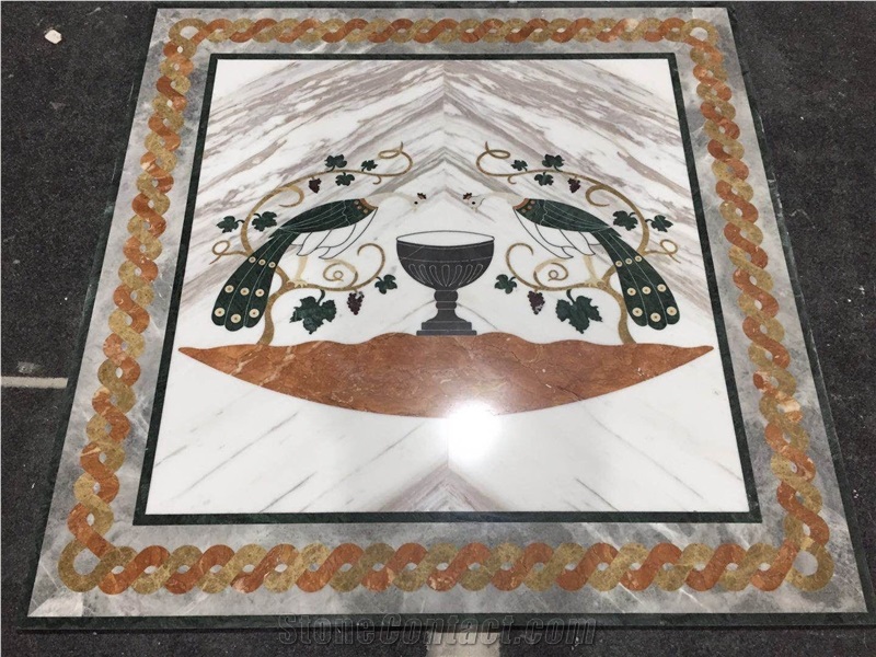 Natural Marble Waterjet Medallion For Church